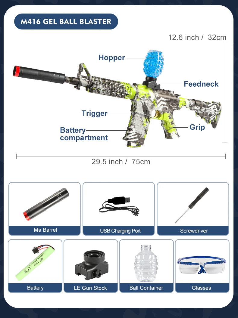 M416 Electric Toy Blaster Gun – Outdoor Fun