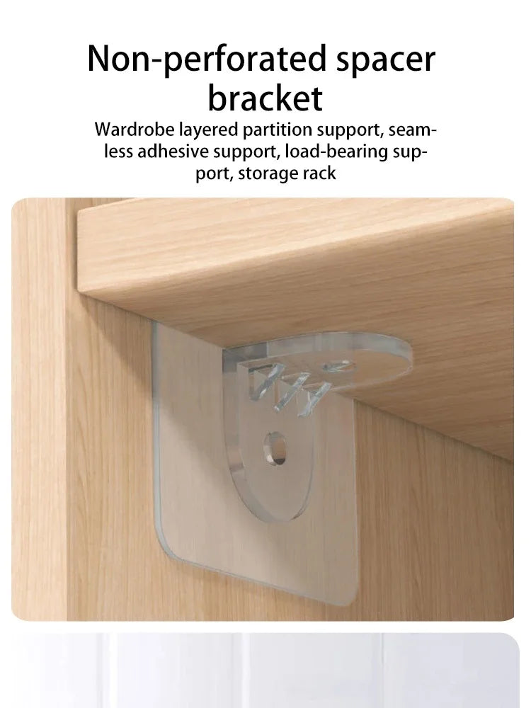 Wardrobe Divider Brackets Non-Marking Anti-Slip Support