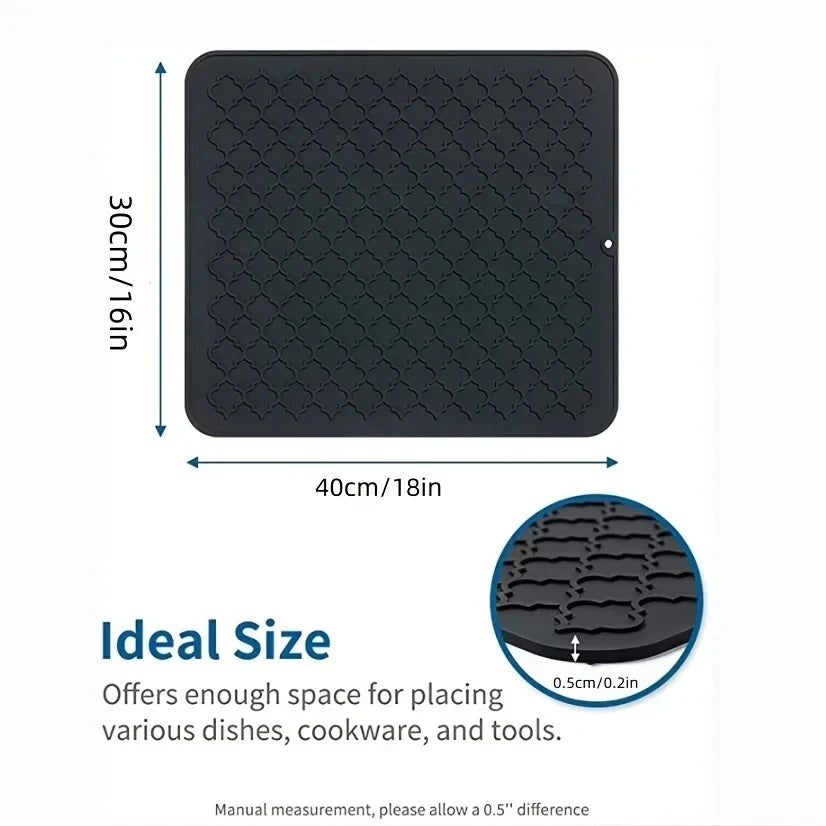 Silicone Drying Mat Non-Slip Heat Resistant Kitchen