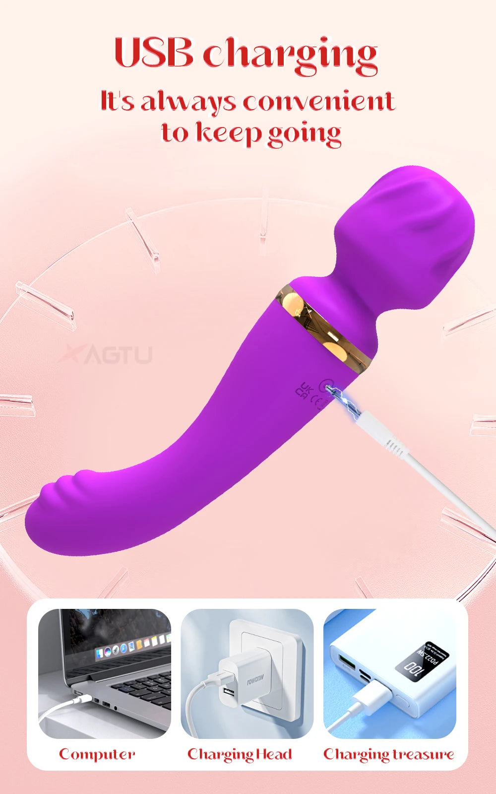 Dual Motor Vibrator USB Clit & G-Spot Toy