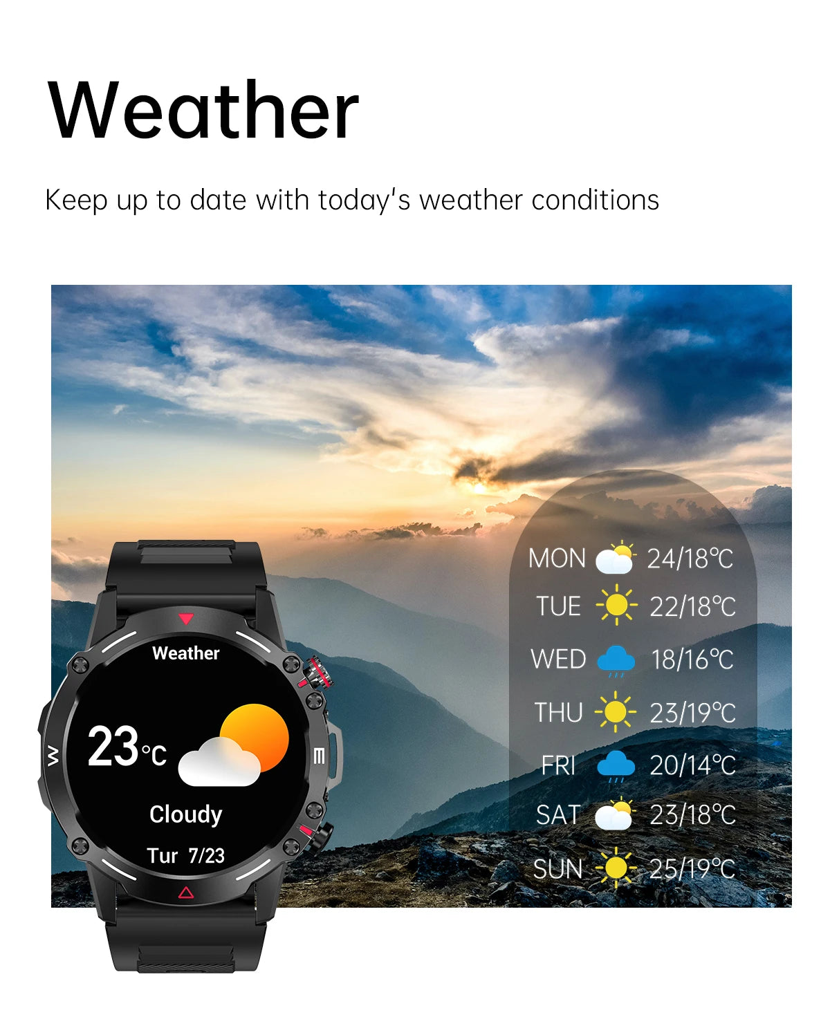 Smart Watch 1.43” Full Touch Waterproof Fitness Watch