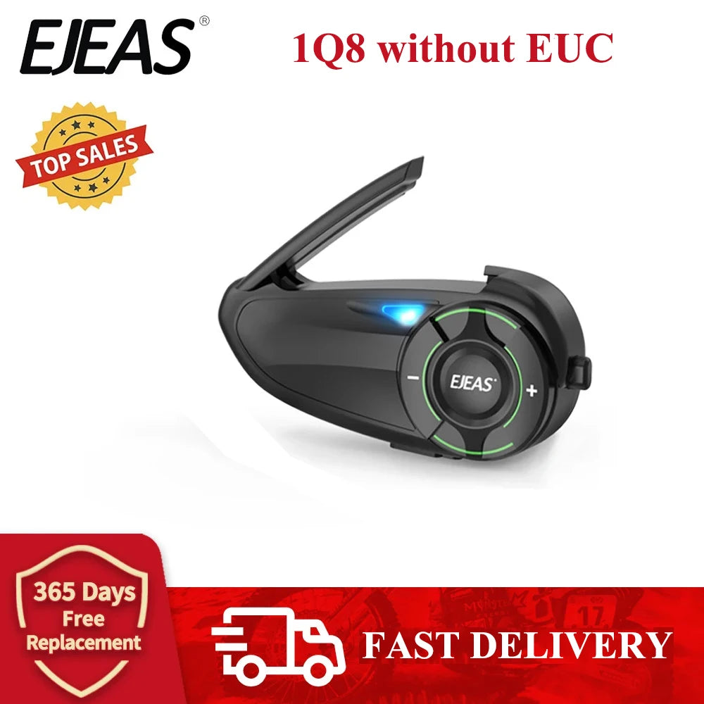 EJEAS Q8 Motorcycle Mesh Intercom Bluetooth 5.1