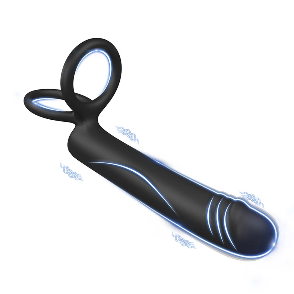 Strap-On Double Penetration Vibrator Set