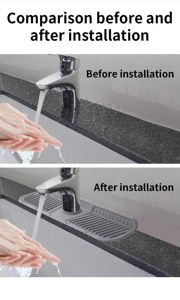 Silicone Faucet Mat Splash Guard Sink Protector