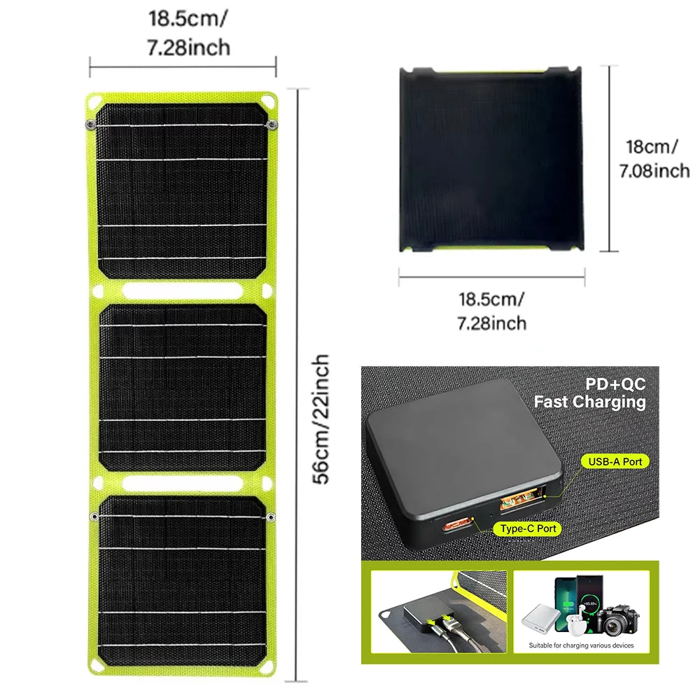 2000W Flexible Portable Solar Panel with USB Charging