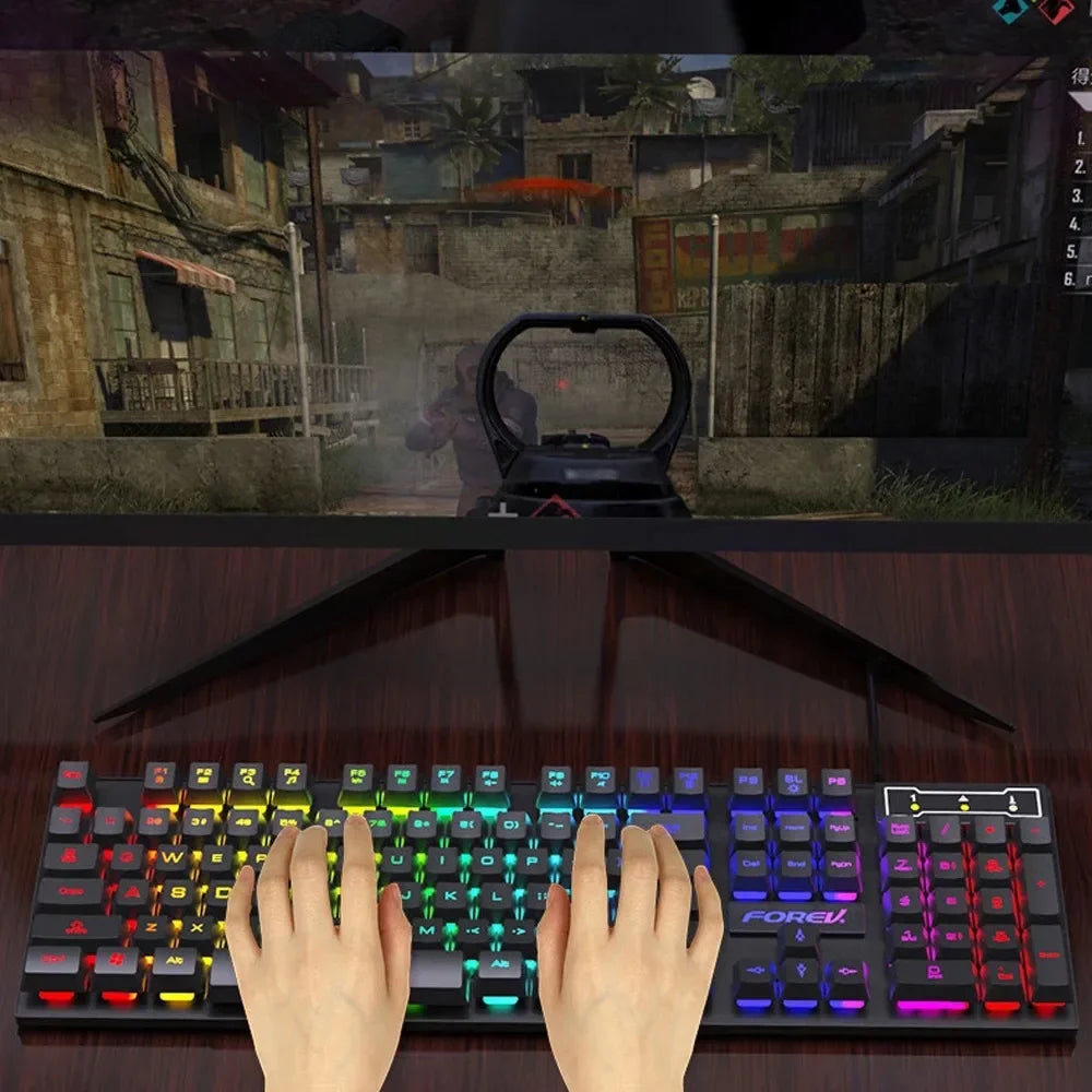 104-Key Backlit Mechanical Gaming Keyboard & Mouse Set