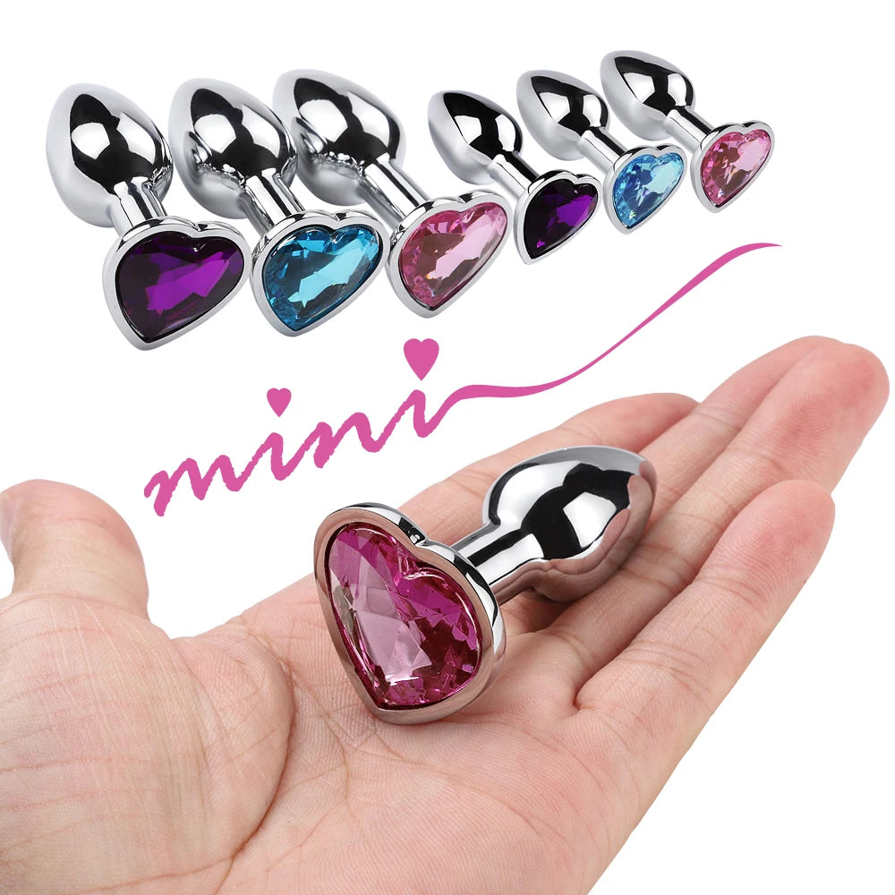 Heart Base Stainless Steel Anal Plug