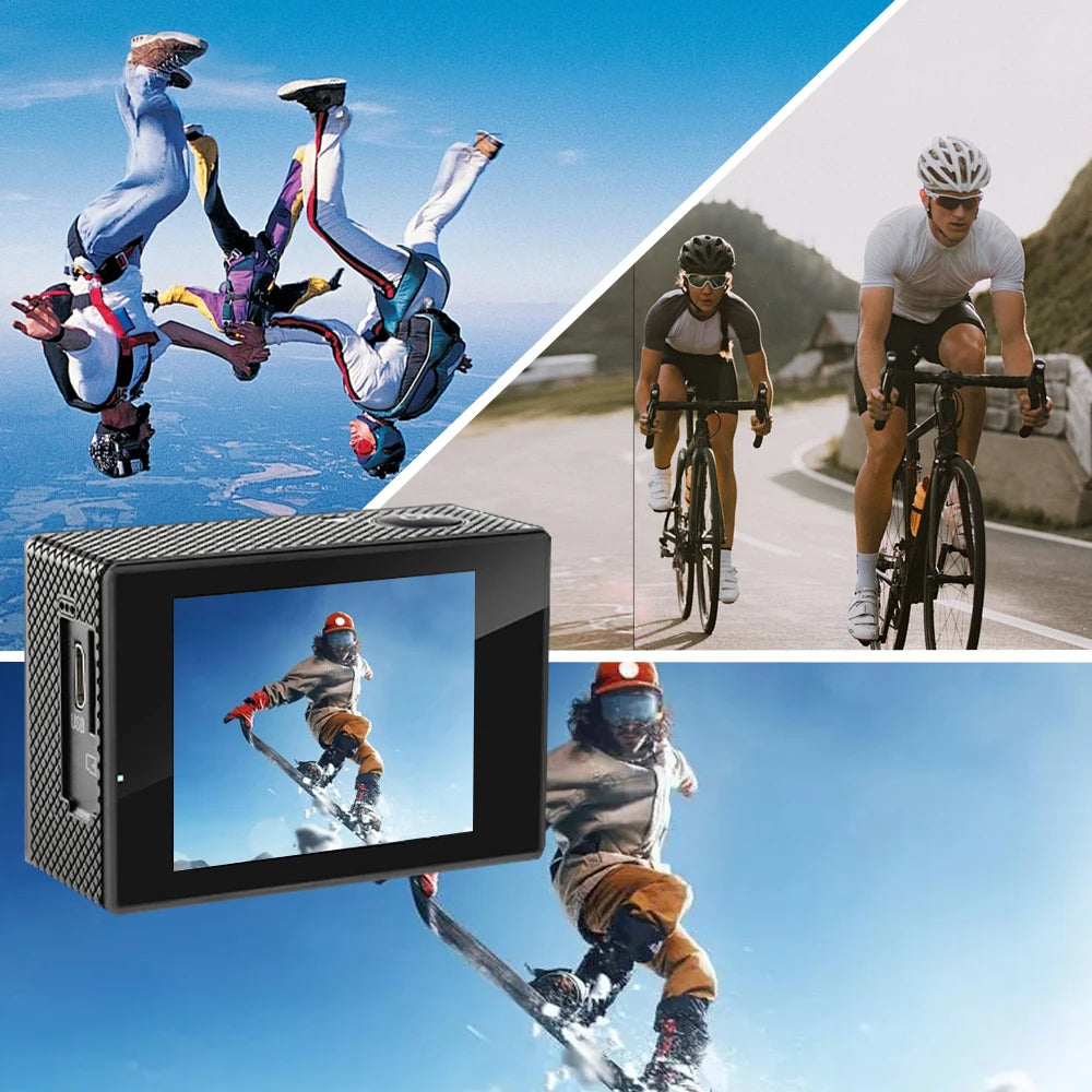 Record every thrill with this Ultra HD 4K action camera!