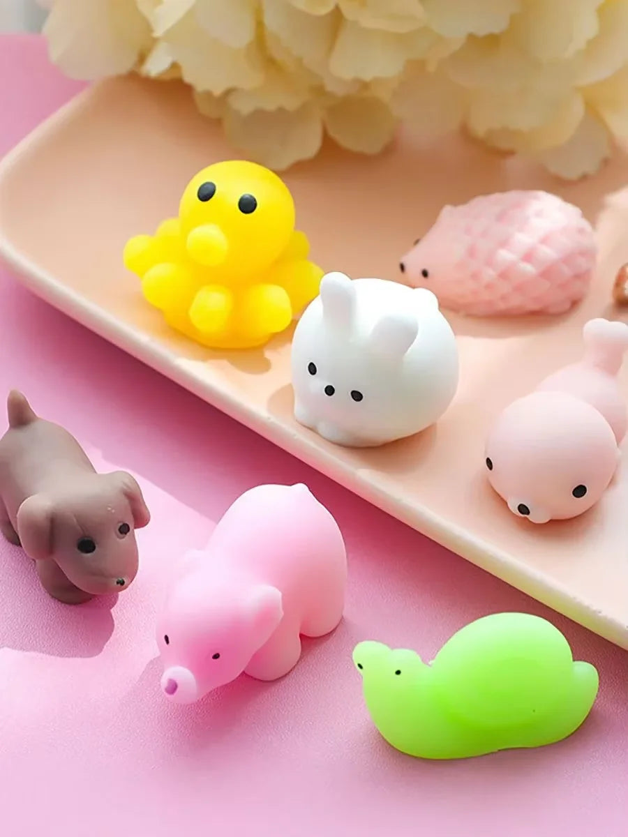 18pcs Mini Stress Relief Animal Squeeze Toys
