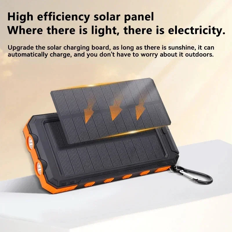 200000mAh Solar Power Bank Fast Charging