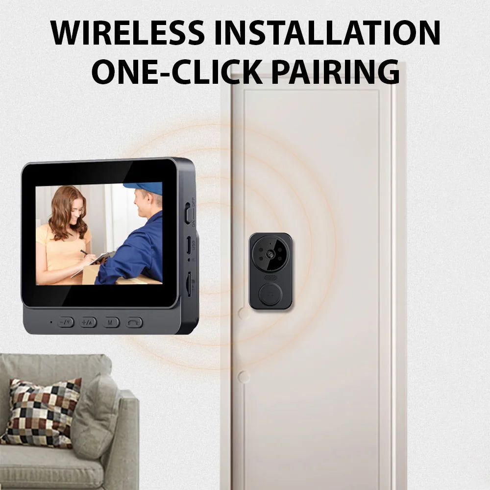 4.3" IPS Wireless Video Doorbell with Screen