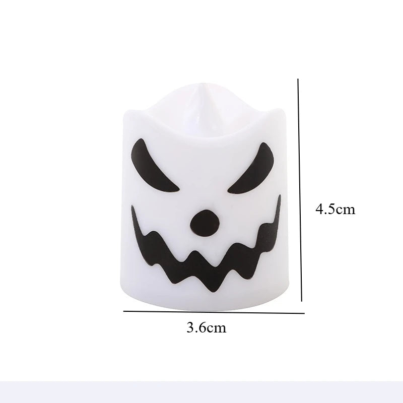 Halloween LED Ghost Pumpkin Candle Lights (6pcs)