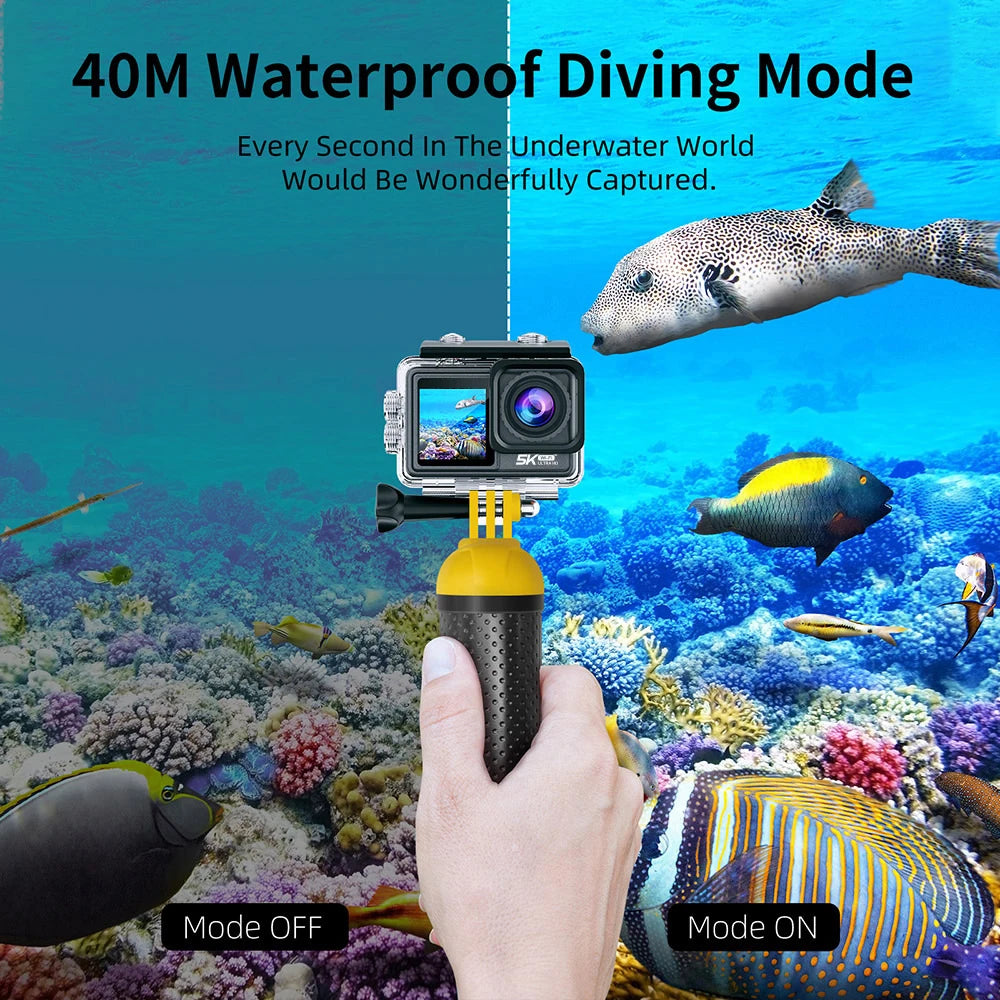 Film every detail with this 5K dual-screen action camera!