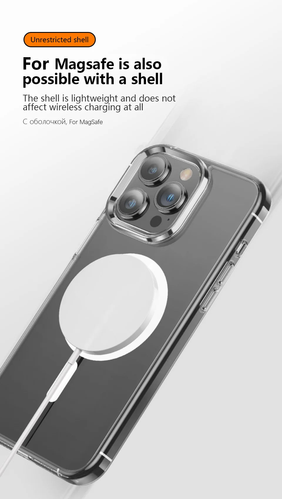 Clear Magnetic MagSafe Case for iPhone