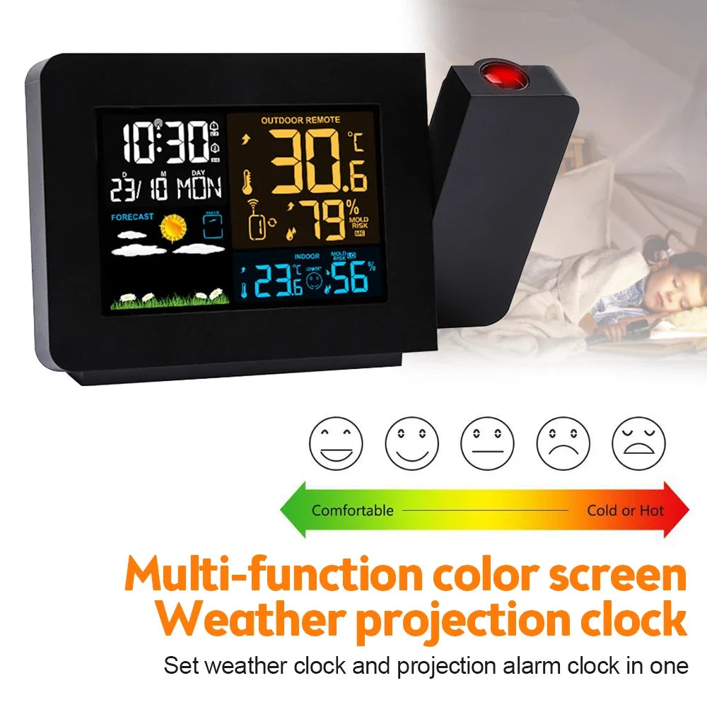 Smart Atomic Clock with Wireless Sensor & Projection