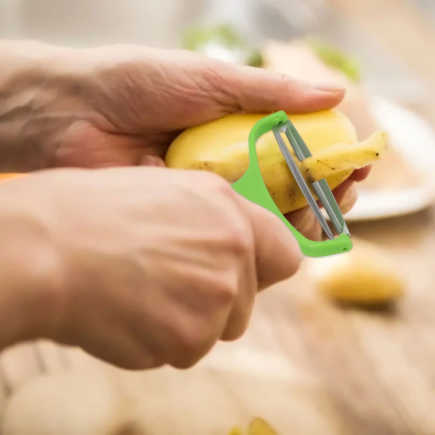 Stainless Steel Wide-Mouth Peeler – Slice, Shred, & Speed Up Prep!