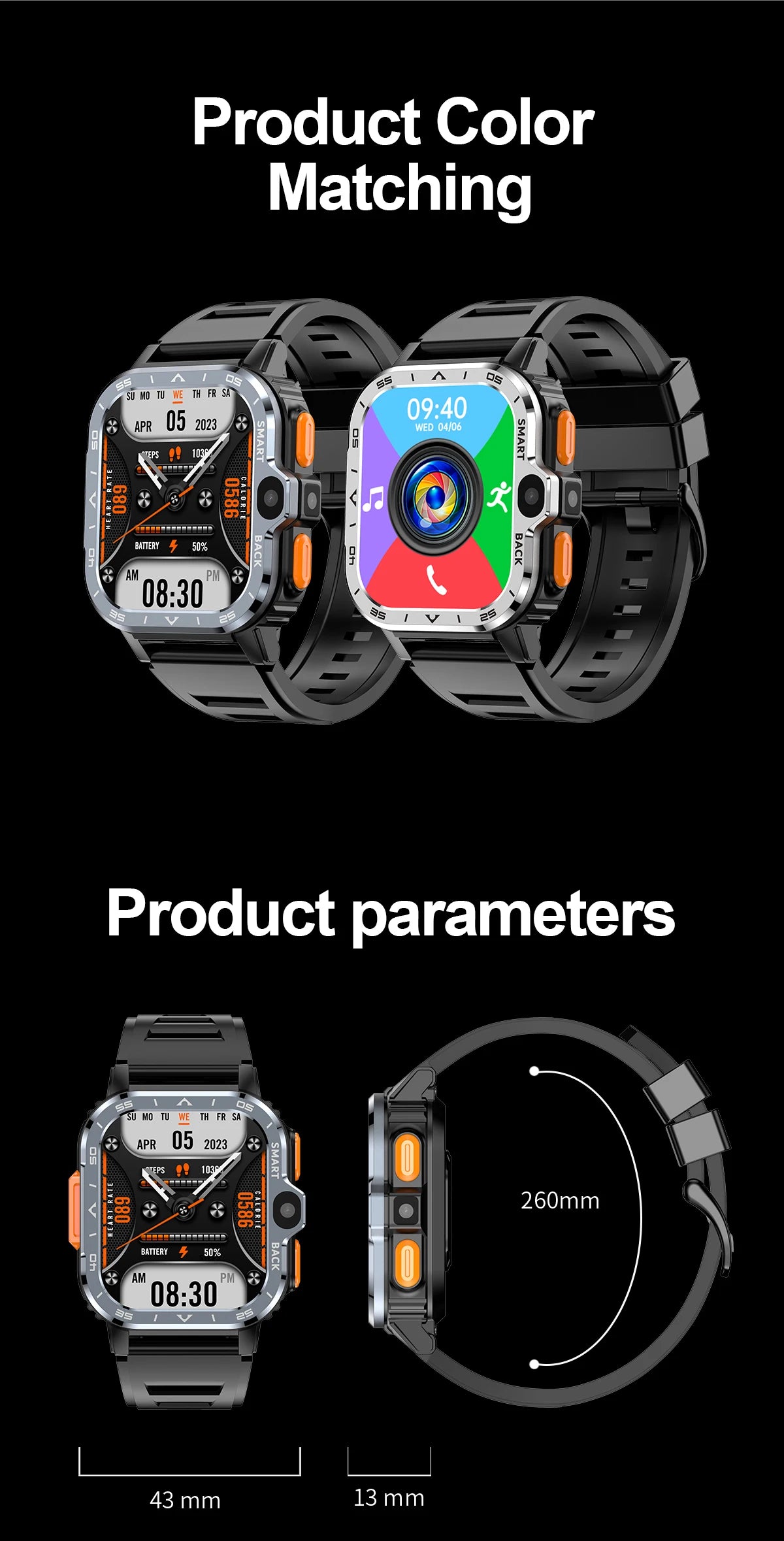 Valdus PGD Android Smartwatch with Dual Camera & GPS