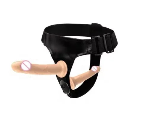 Double Strap-On Dildo with Elastic Harness