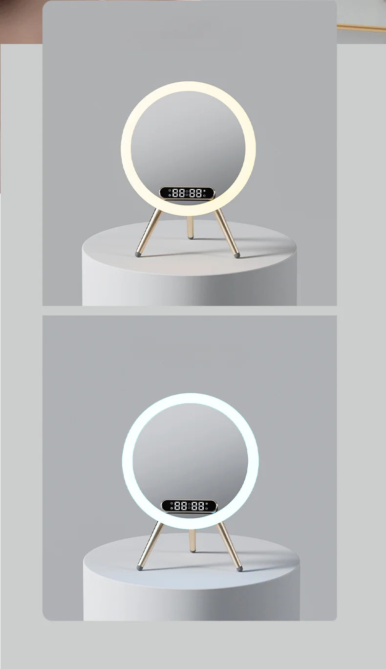 Smart Bluetooth Makeup Mirror with Wireless Charger