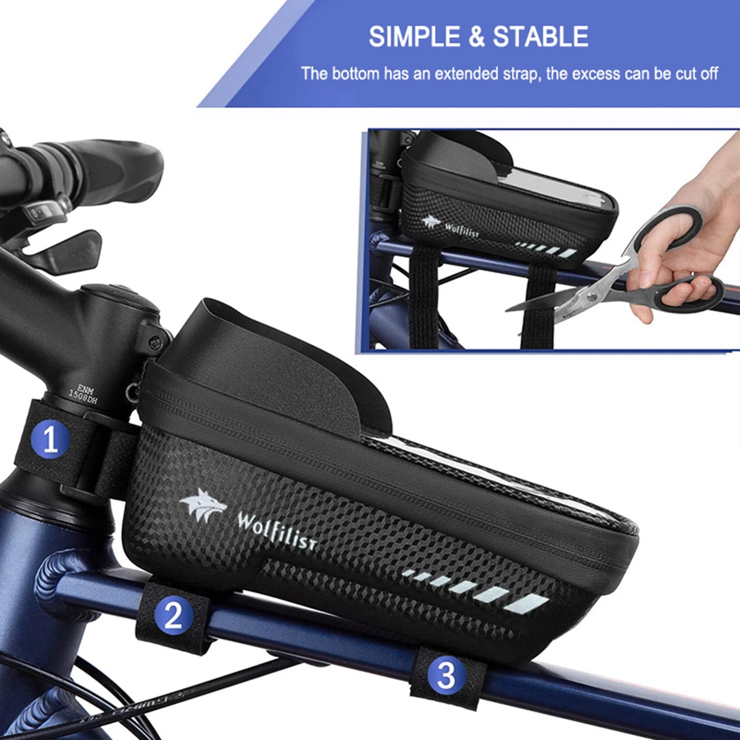 Bike Phone Front Frame Bag Mount