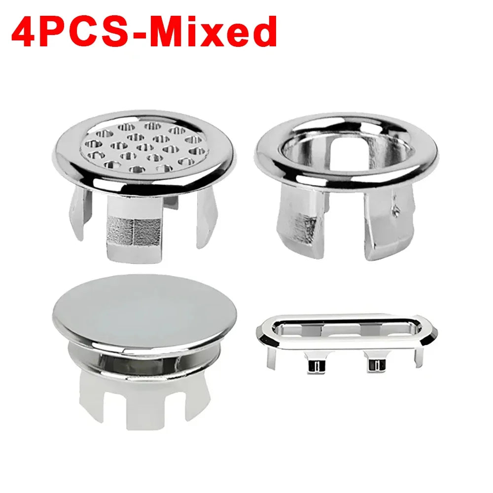 4Pcs Overflow Drain Cover for Sink & Bathtub