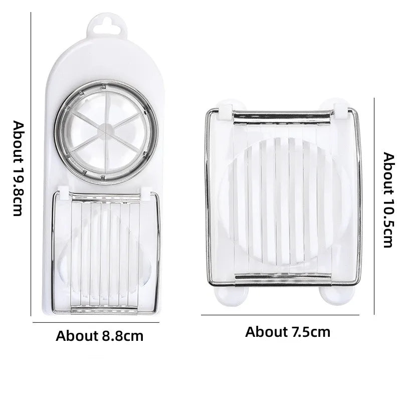 Multifunctional Stainless Steel Egg Cutter – Slice Eggs Like a Pro!