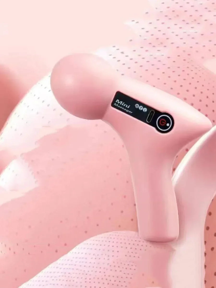 Mini LCD Muscle Massager Gun – 6 Heads