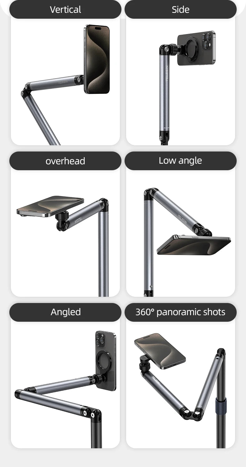 TELESIN Magnetic Floor Phone Stand Holder