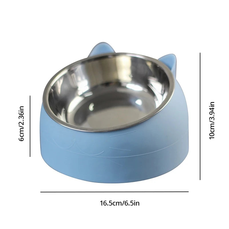 Stainless Steel Cat Feeding Bowl – Cute & Practical for Your Pet!