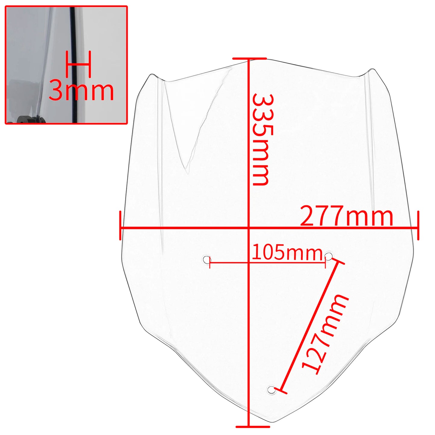 Sport Touring Windshield for Yamaha MT-03