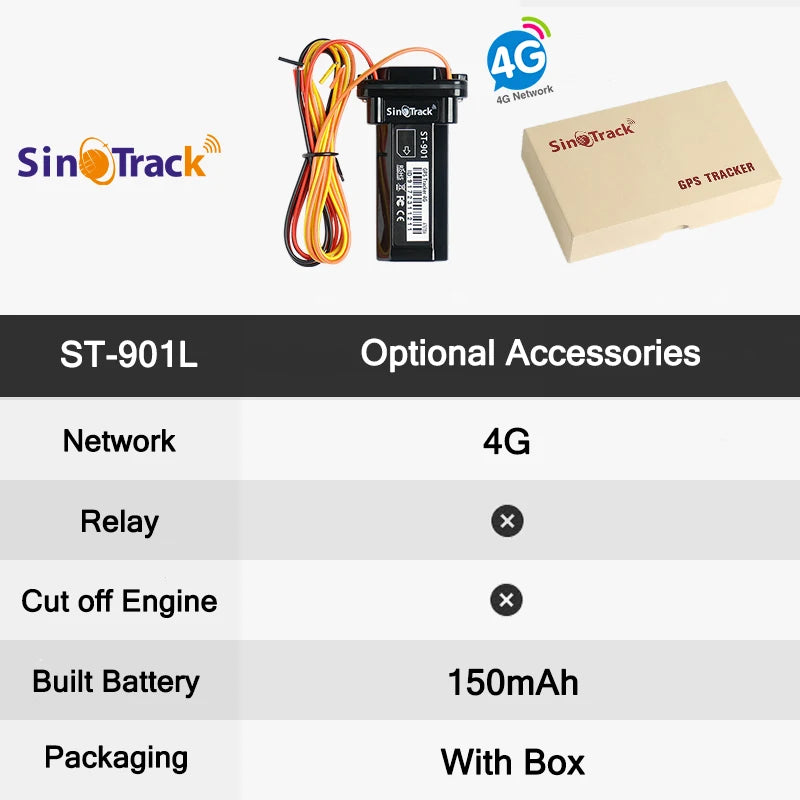 Stay secure with the ST-901L 4G+2G Mini GPS Tracker!