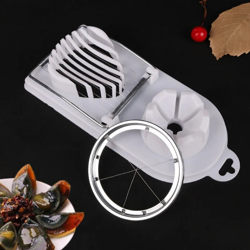 Multifunctional Stainless Steel Egg Cutter – Slice Eggs Like a Pro!