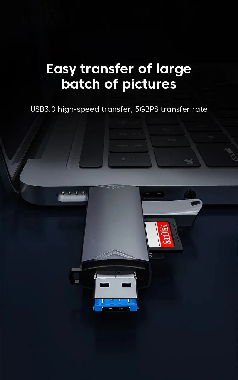 6 in 1 Type C Card Reader USB 3.0 Micro Sd TF USB Flash Drive