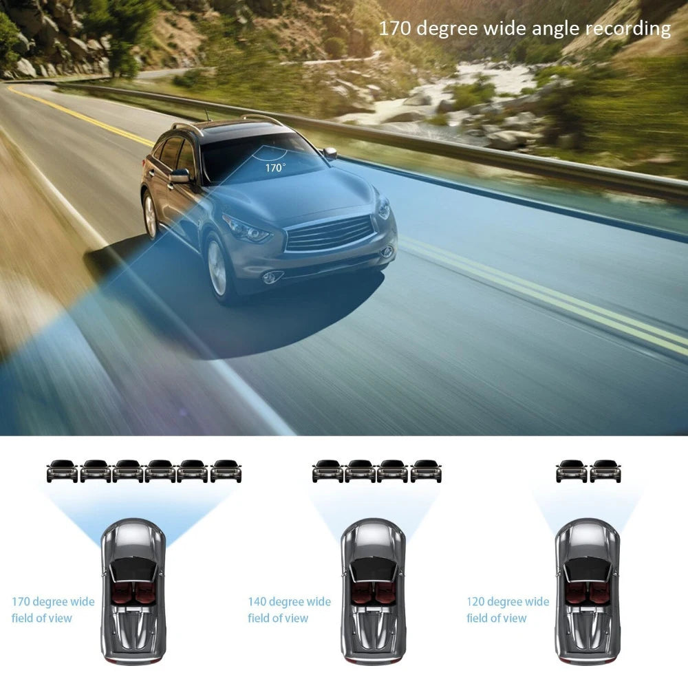 4-Channel WiFi Dash Cam with 360° Night Vision