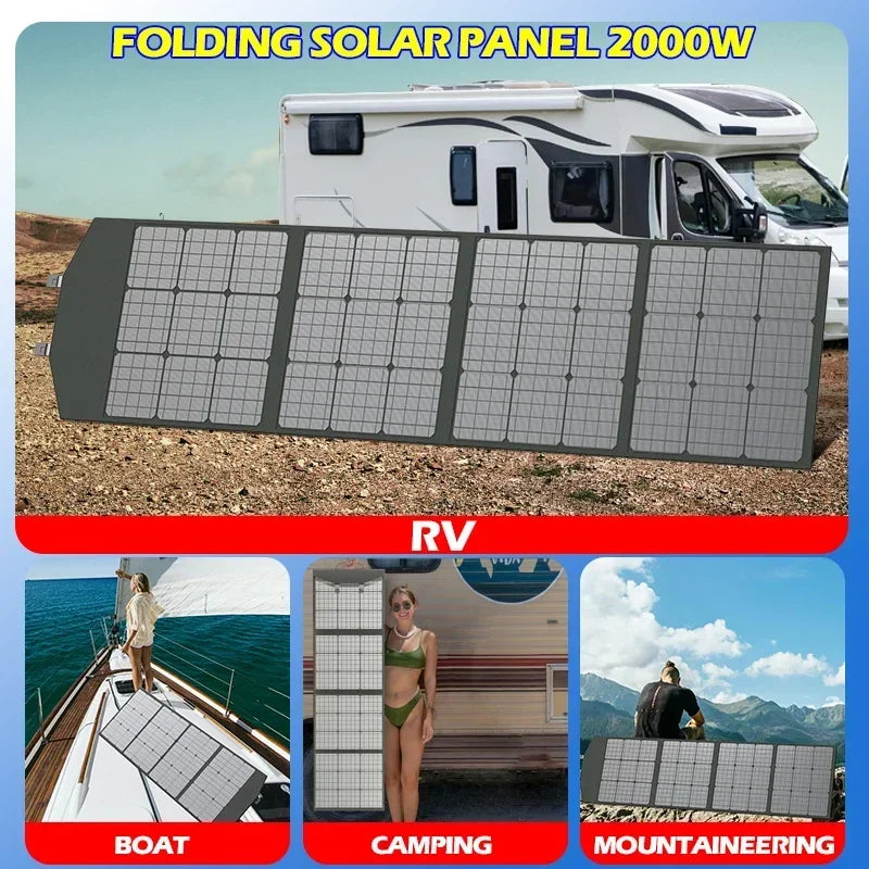 Flexible Foldable Portable Solar Panel Kit 500W-2000W