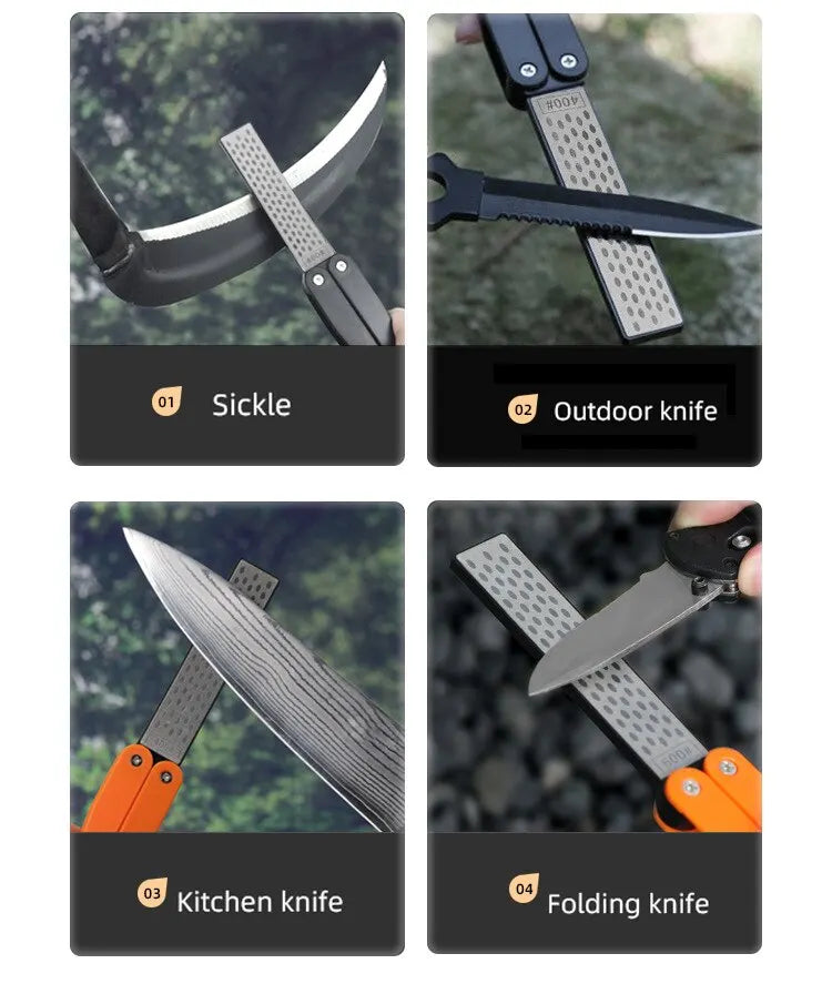 Double-Sided Diamond Knife Sharpener – Precision in Your Pocket