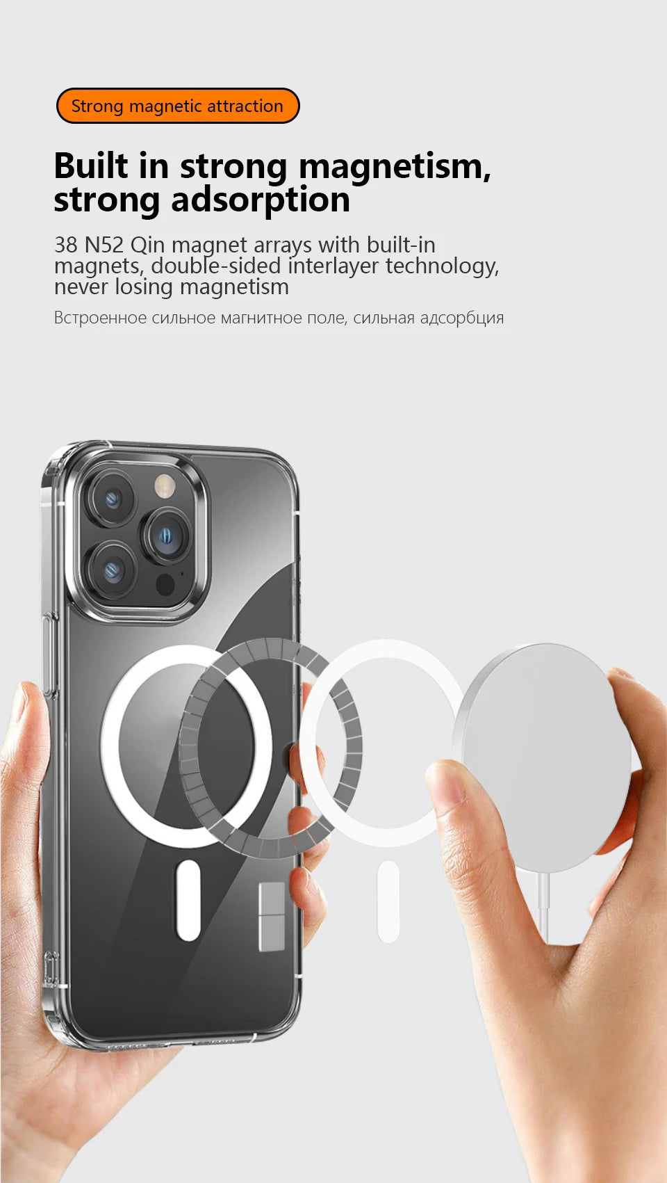 Clear Magnetic MagSafe Case for iPhone