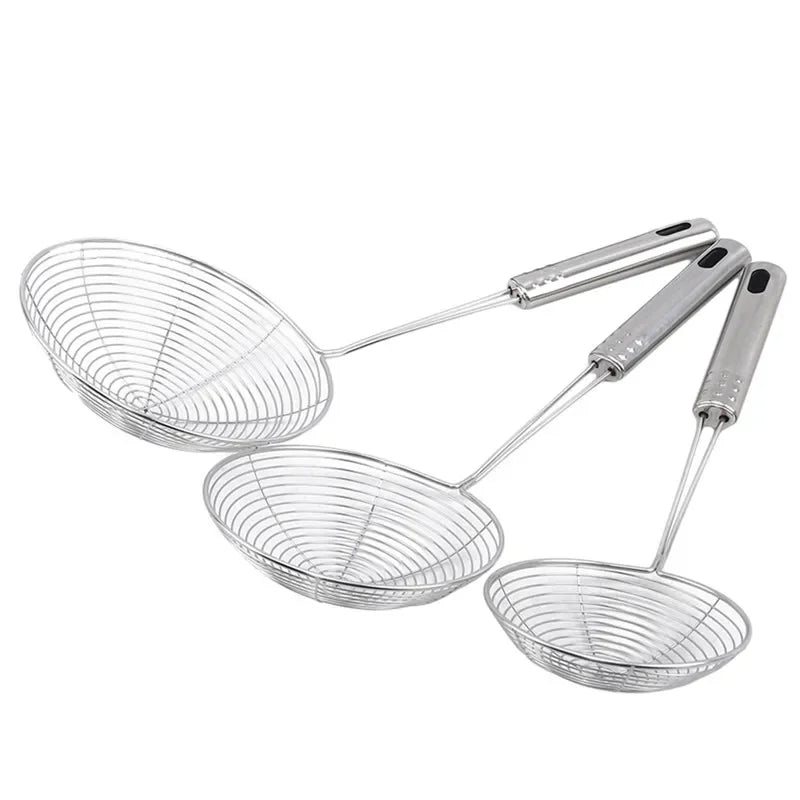 Oval Stainless Steel Skimmer – Perfect Oil & Food Strainer!