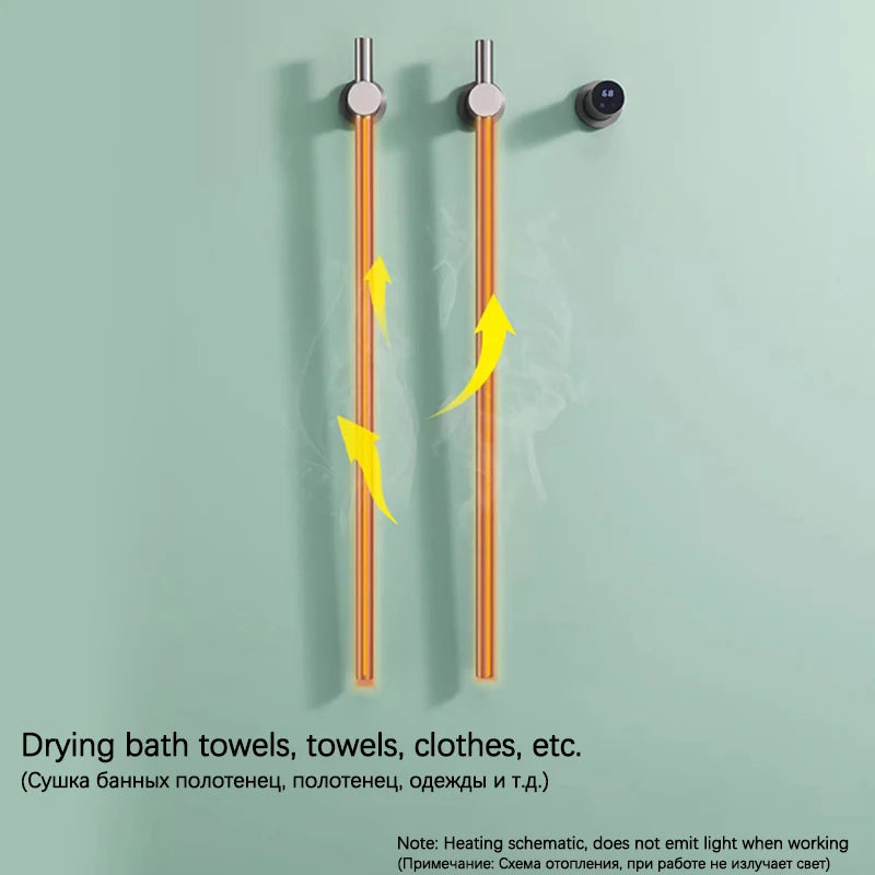 Smart Electric Heated Towel Rack with Timer