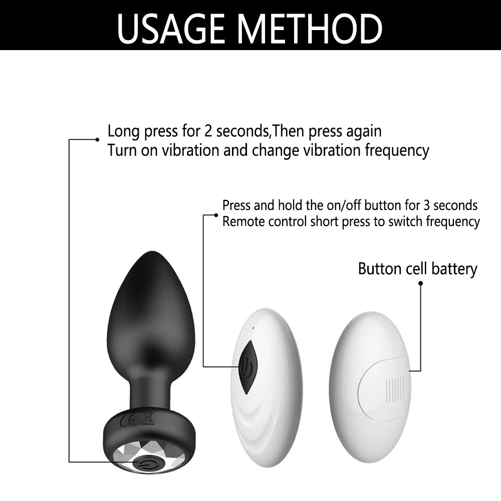 1PC Wireless Remote Anal Vibrator