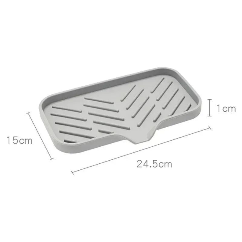 Silicone Sink Tray with Drain & Storage - Clickilix
