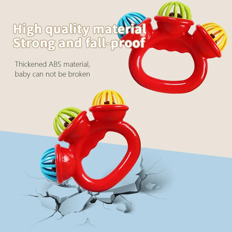 1-4PCS Baby Hand Rattle Ball Sensory Toys
