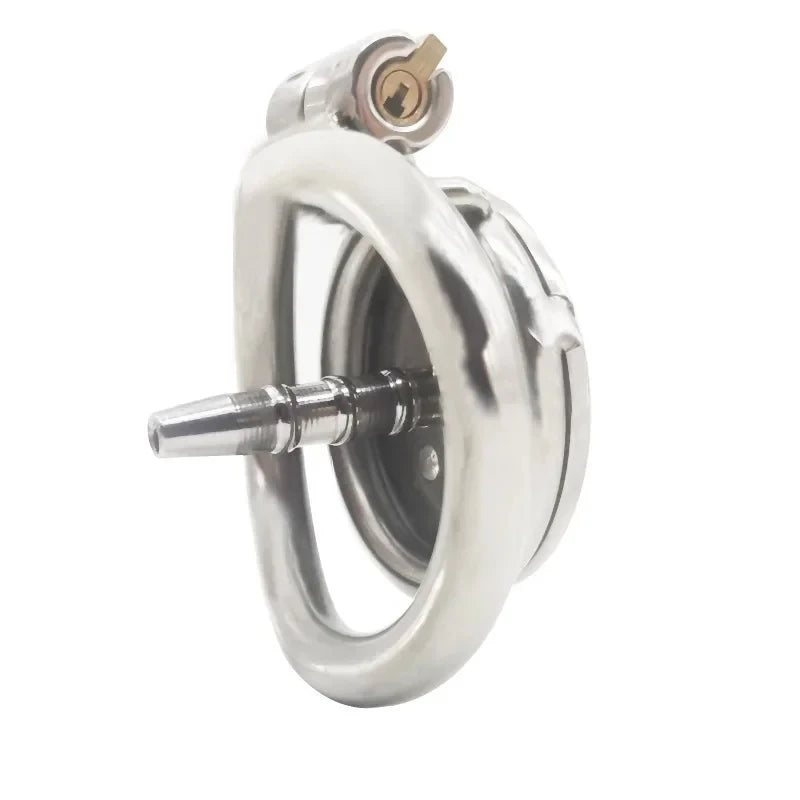 Metal Male Chastity Device with Urethra Tube