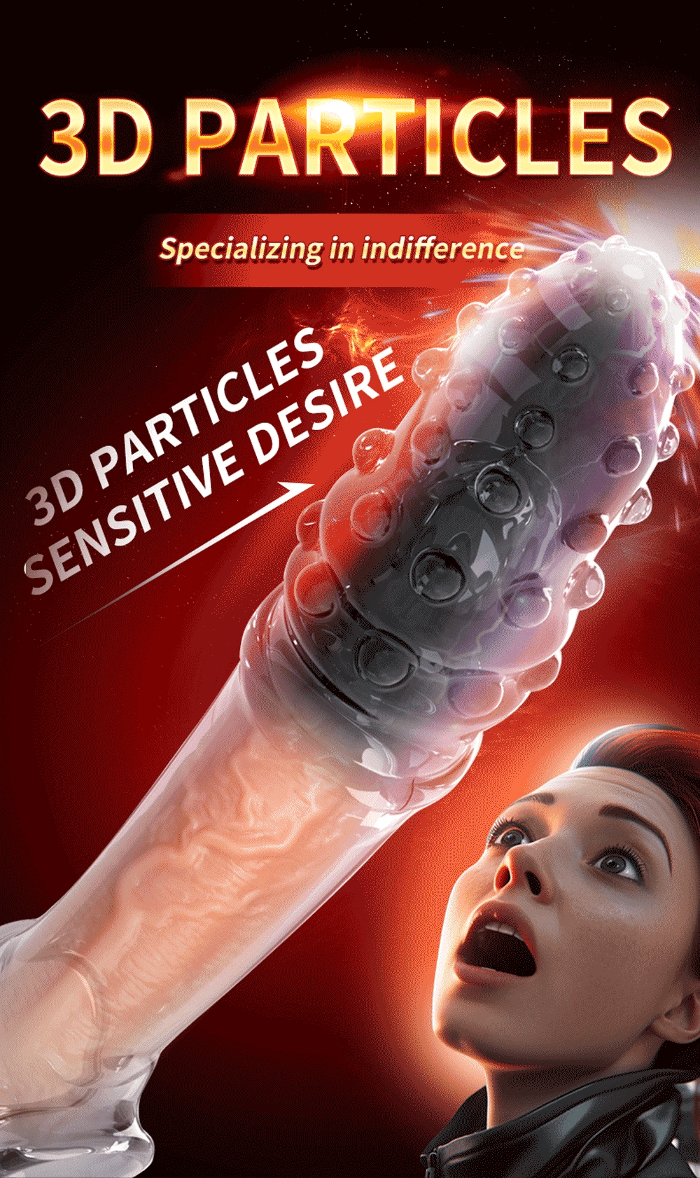 Reusable Penis Extension Sleeve with Vibrator