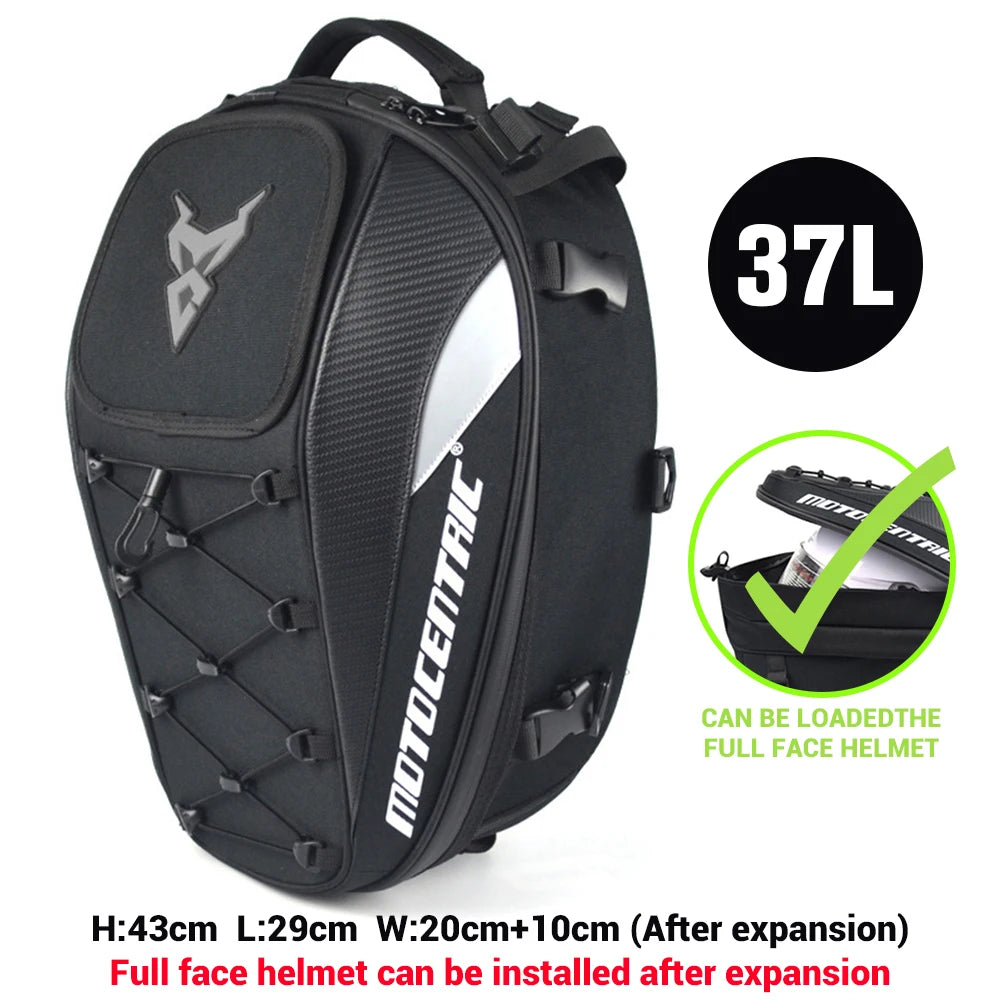 Waterproof Motorcycle Tail Bag – Helmet & Gear Storage