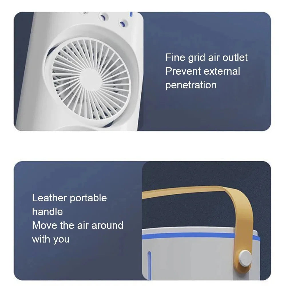 3-in-1 Mini Air Cooler with LED Light