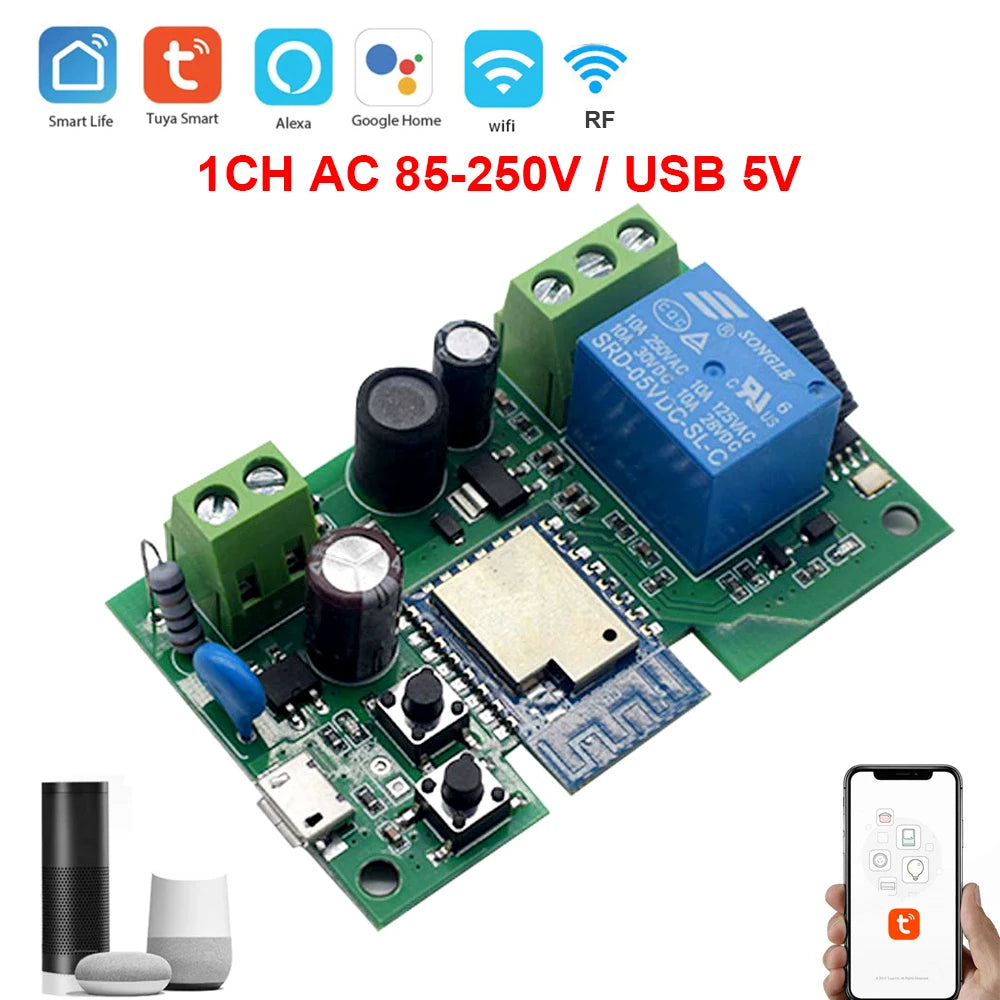 Tuya Smart WiFi Switch Module – Multi-Channel Relay Control