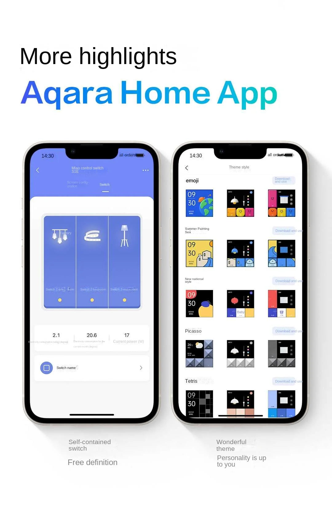 Aqara S1E Smart Touch Panel with LED Display