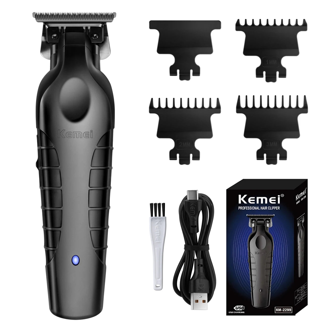 Kemei KM2299 Professional Hair Clipper Zero Gapped Carving Clipper - Clickilix