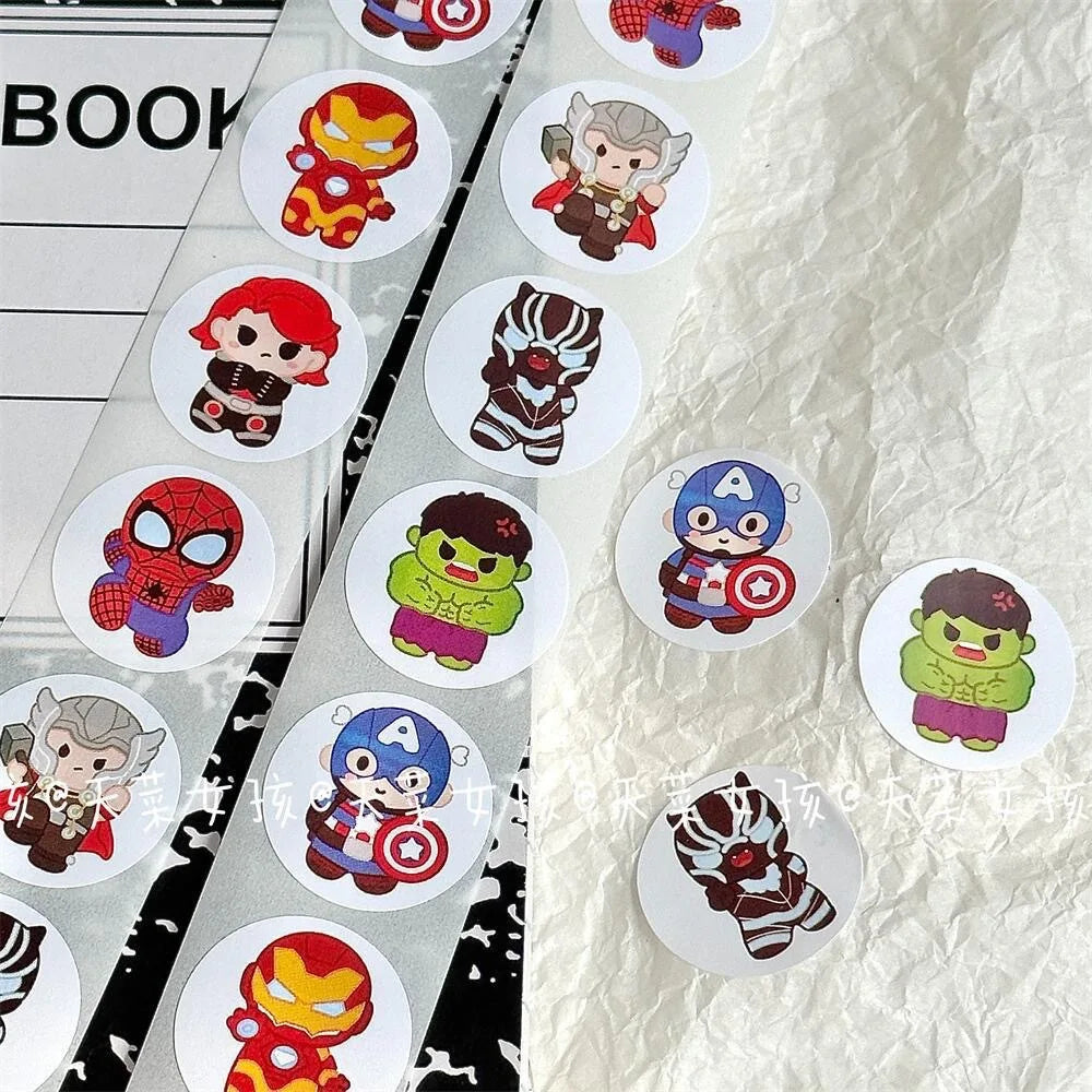 500PCS Avengers Roll Stickers – Kawaii Kids Gift